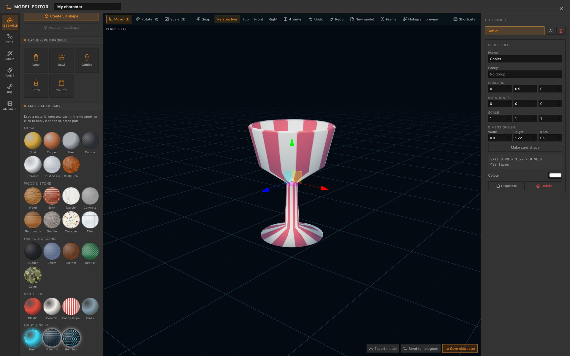 3D workspace screenshot