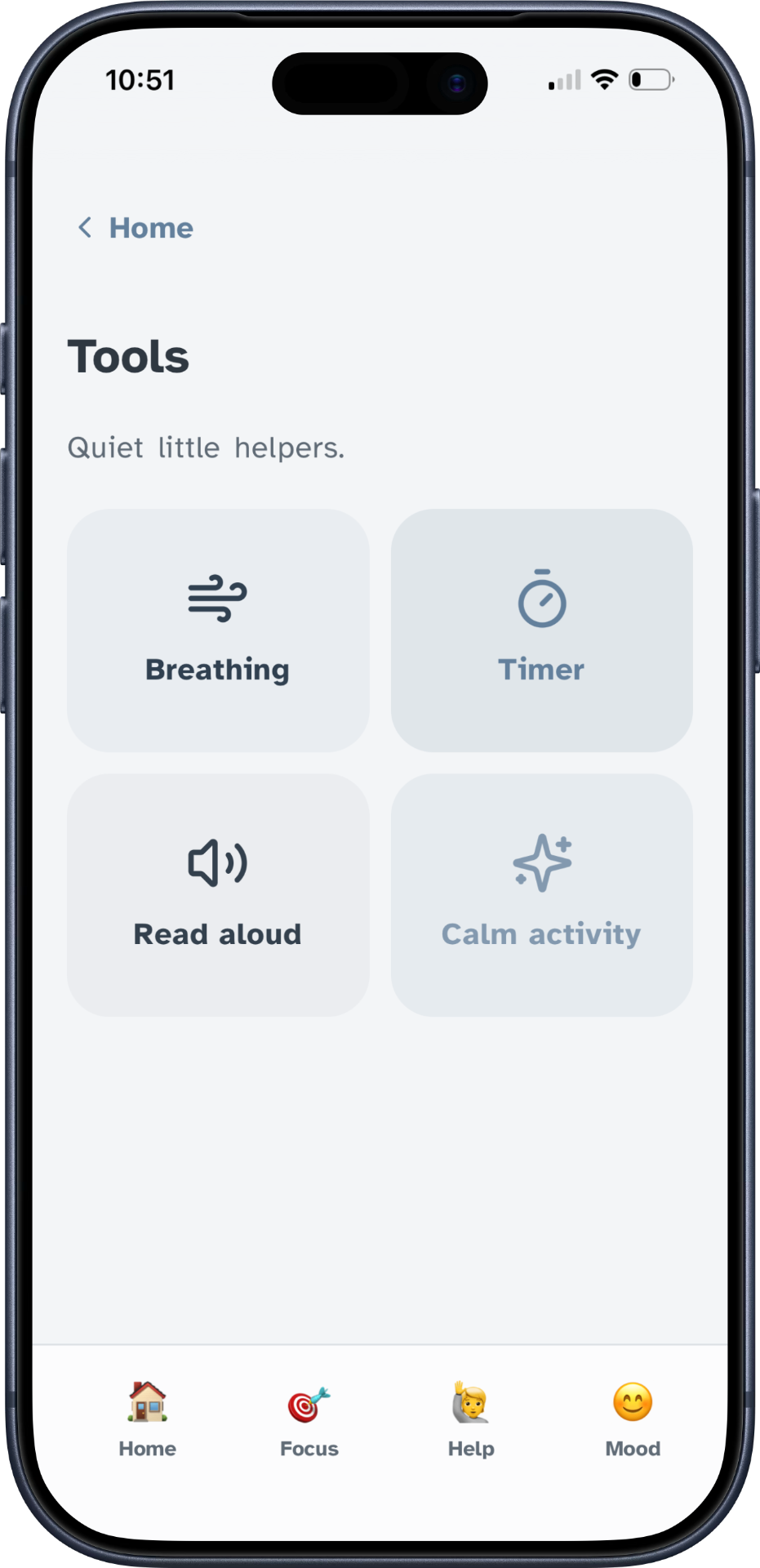 Self-regulation tools on iPhone