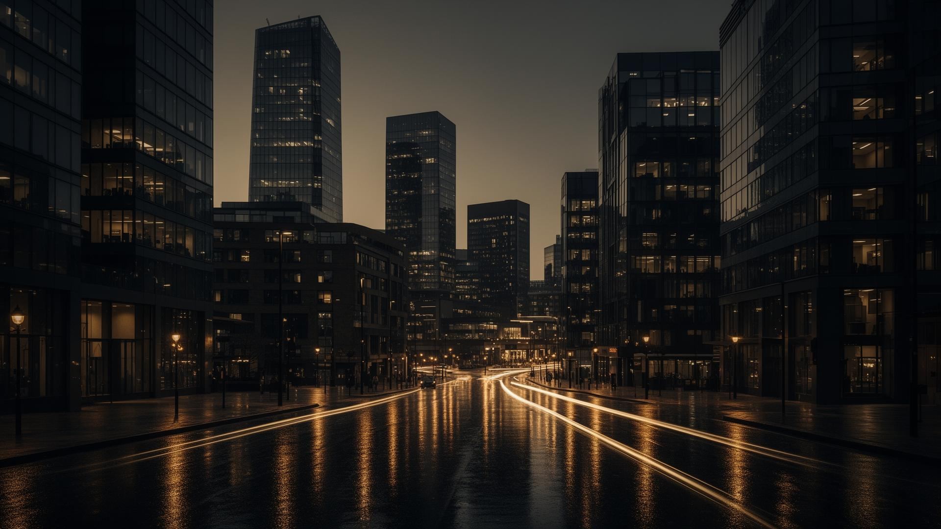 Birmingham city skyline at dusk, representing FK Digital Alliance, a marketing agency based at Fort Dunlop
